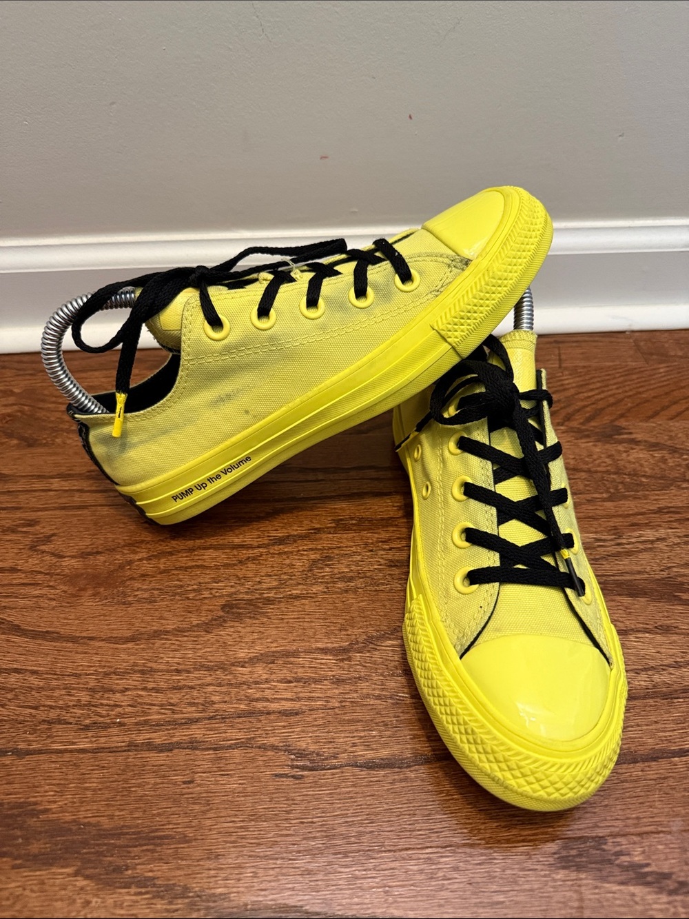OPI x Converse All Star Neon Yellow Low-Top Sneakers with Black Laces